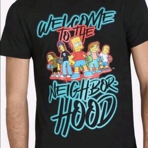 Simpsons Men’s Neighborhood Graphic Tee Shirt Graphic Tee Size Small M